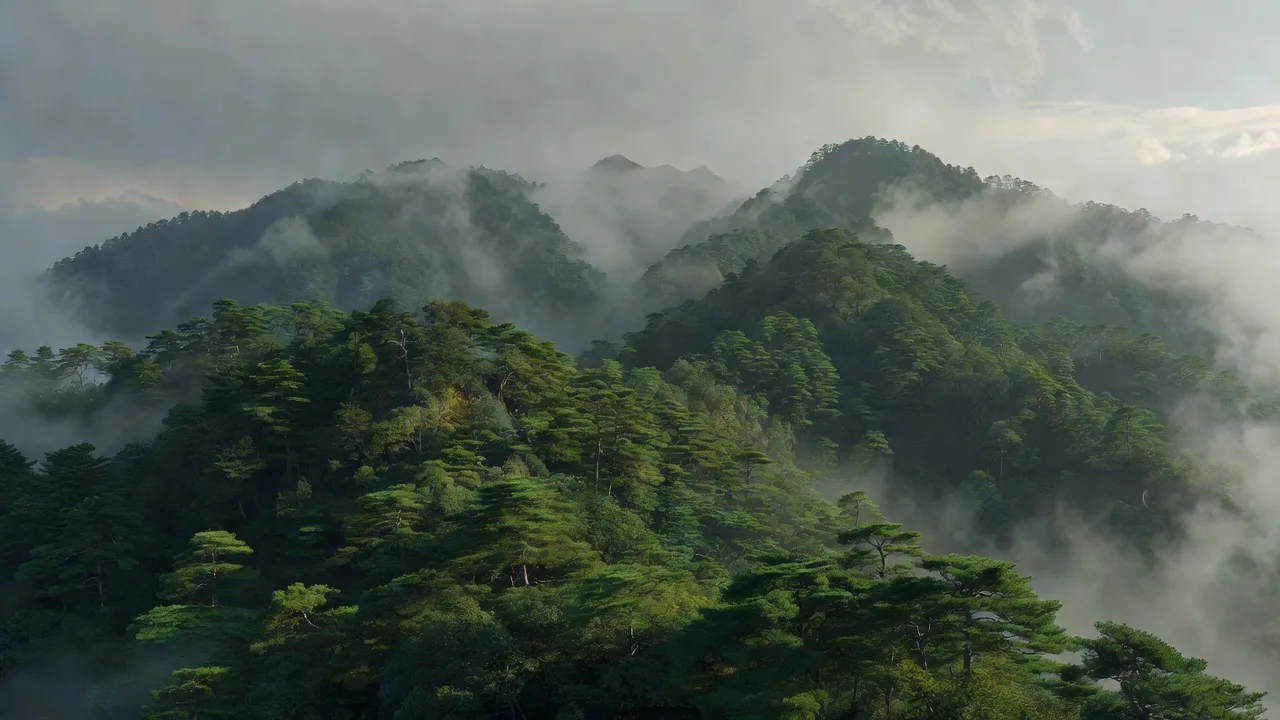 山の全景
